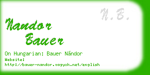 nandor bauer business card